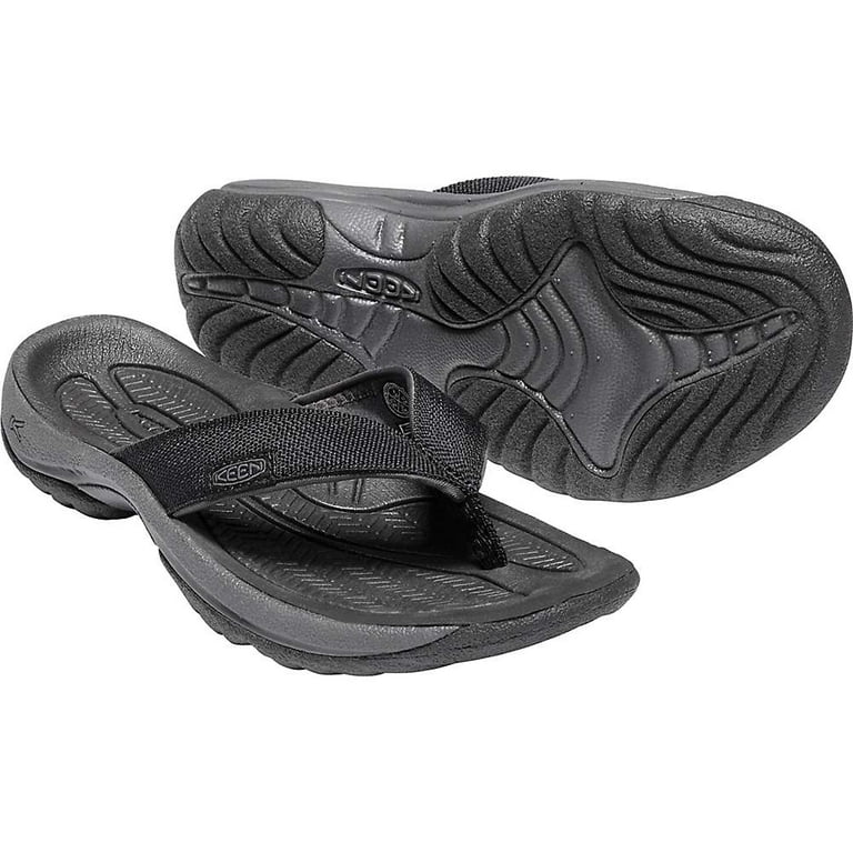 Women's Kona Flip Black/Vapor Leather Flip-Flop, KEEN