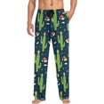 thumbnail image 3 of HPINK-T Multi- Xmas Cactus Pajama Pants for Men PJs Bottoms Sleep Lounge Pants with Pockets, 3 of 7