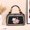 Black, variant on Women's PU Peony Butterfly Embroidery Crossbody Purse, White