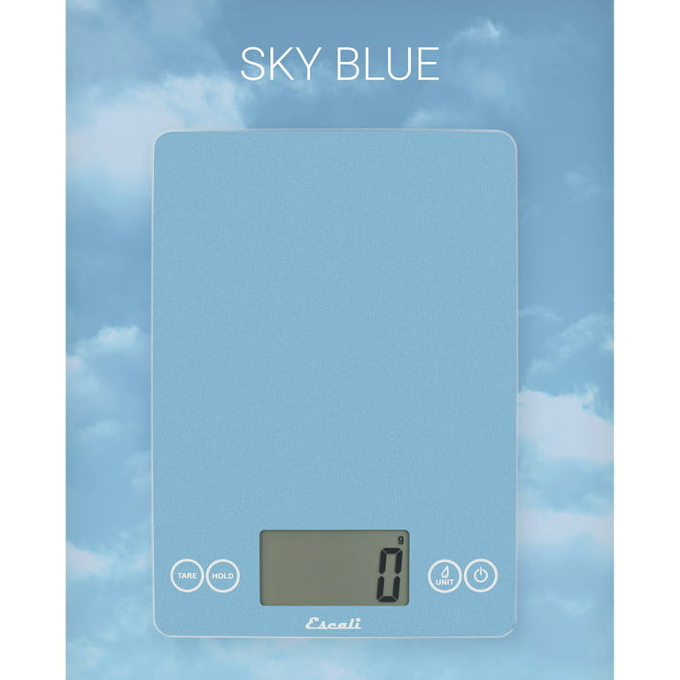 Escali Arti Glass Kitchen Scale Sky Blue