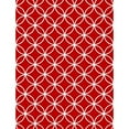 thumbnail image 2 of CafePress - Red Geometric Circles Pattern - Large Plush Fleece Throw Blanket, 80" L x 60" W, 2 of 2