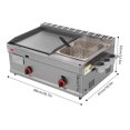 thumbnail image 2 of Commercial Multi-function Propane/ Gas Flat Top Grill Griddle with Deep Fryer for Homes, Restaurants, 2 of 19