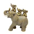 thumbnail image 4 of 3 Baby Elephants Riding AN Elephant Statue, Desk Collectable Craft Sculpture Animal Figurine For Anniversary Parties Decor Bookshelf Bedroom Deep Yellow, 4 of 7