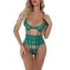 

LoyGkgas Fashion Women Lingerie Bodysuit Lace Intimate Hollow Nightwear (Dark Green XXL)