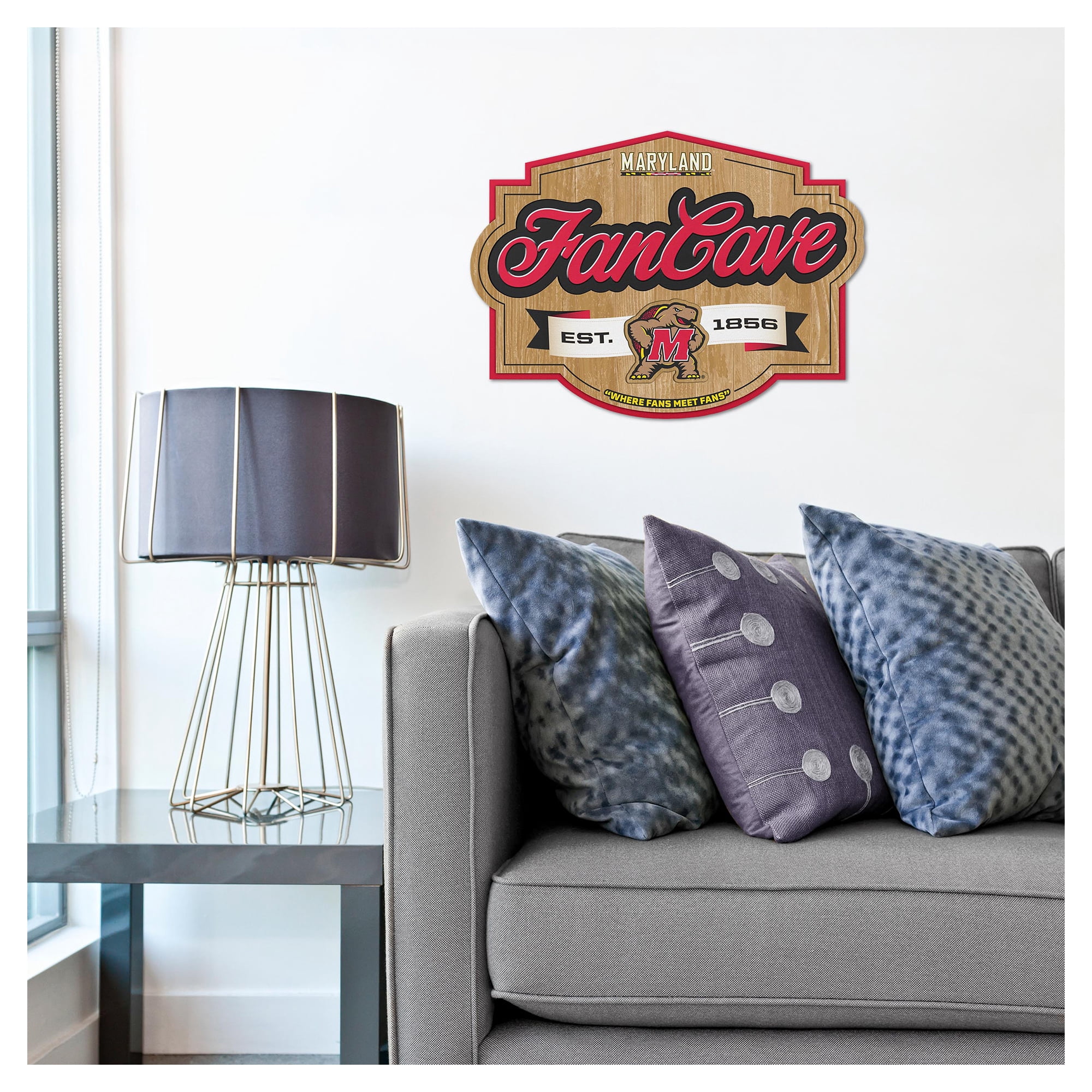 IDNA Maryland Terrapins 12.5" x 17" Fan Cave Sign