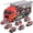 red, variant on Lucky Doug Fire Truck Vehicle Set with Die-Cast Toy Car, Transport Carrier Truck for Kids 3-5, Birthday Gifts Toys for 3-8+ Year Old Boys,Toddler Boys Toys for 3-5 Years Old