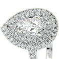 thumbnail image 2 of Dash Jewelry Stunning 1.6 Ct Oval Cut Double Halo Engagement Ring - Moissanite - Elegant 14K White Gold Plated Setting - Ideal Wedding Ring for Women- Proposals & Birthday Gifts, 2 of 3