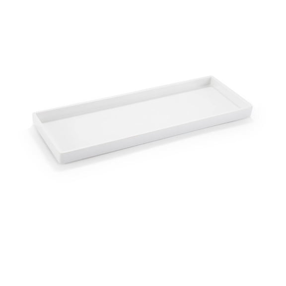 TELOLY Vanity Trays for Bathroom,Sturdy Melamine Material Bathroom Counter Tray,Lightweight Clean Serving Trays,Shape5