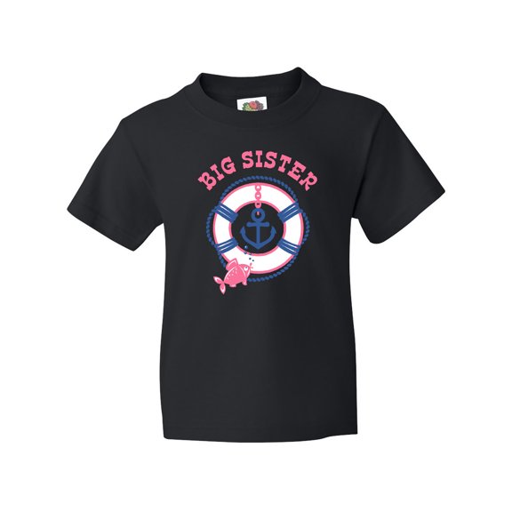 Inktastic Nautical Big Sister Youth T-Shirt