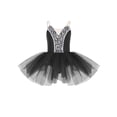thumbnail image 4 of Doomiva Kids Girls Camisole Ballet Leotard Tutu Skirt Swan Lake Fancy Princess Dance Dress Ballerina Outfit Black 10, 4 of 6