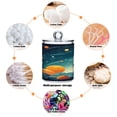 thumbnail image 4 of 2 Pack Qtip Holder Dispenser Rocket Planets Firmament Clear Plastic Storage Apothecary Jars for Cotton Swabs Balls Pads Floss, 4 of 7