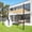 Black, variant on 2 PC 10FT Shade Sail Poles,Sun Shade Poles with d-Clamps, Outdoor Rust-Resistant