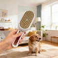 thumbnail image 4 of Pet Hair Removal Tool Pet Spray Comb Detangling Brush For Dogs And Cats Anti Static Hair Combing Tool With Mist Function, Grooming Brush For Knots And Tangles，Khaki, 4 of 5