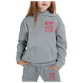 thumbnail image 2 of Tiijoy Toddler Girls Lined Tracksuit Letter Print Hoodie Joggers Set, Sizes 2-3, 2 of 4
