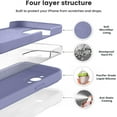 thumbnail image 2 of Compatible with iPhone 15 Pro Case, Upgrade Liquid Silicone, [Enhanced Camera Protection] [Soft Anti-Scratch Microfiber Lining] Shockproof Phone Case iPhone 15 Pro 6.1 inch - Lavender Grey, 2 of 14