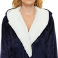 thumbnail image 6 of iniber Plush Robes for Women, Womens Hooded Fleece Robe, Fuzzy Fluffy Soft Warm Long Bathrobe, 6 of 7