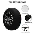 thumbnail image 2 of Wukai Planet Pastel Galaxy Print Spare Tire Cover for RV Trailer,Waterproof PVC Faux Leather Wheel Cover Fit for Truck,Trailer,RV,SUV,Camper and Most Vehicle-16 inch, 2 of 6