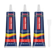 Fabric Glue Permanent, Fabric Glue for Patch, Clear Fabric Glue for Clothing Permanent Washable, Leather Glue for All Fabrics, Cotton, Denim, Flannel, Polyester