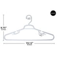 Mainstays Extra Large Clothing Hangers, 3 Pack, White, Heavy Duty Durable Plastic