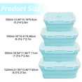 thumbnail image 6 of BinKFF Collapsible Foldable Silicone Food Storage Container, Leftover Meal Box With Airtight Plastic Lids For Kitchen, Bento Lunch Boxes-Microwave, Dishwasher and Freezer Safe, 6 of 9