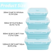 Tupper Silicona, Fdelink 4 Piece Silicone Storage Containers With Lidsset Microwave & Freezer Saving Design for Kitchen Travel and Meal Prep