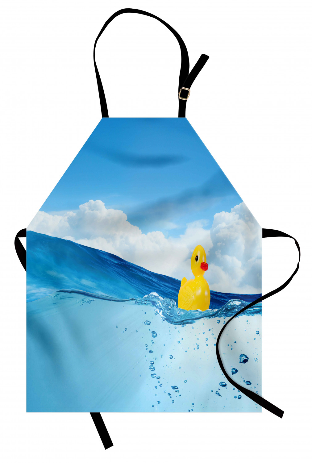 Rubber Duck Apron Little Duckling Toy Swimming in Pond Pool Sea Sunny