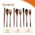 thumbnail image 4 of 3PCS Portable Wooden Tableware Set - Fork, Spoon & Long-Handle Chopsticks (Korean Style), 4 of 7