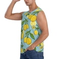 thumbnail image 3 of Goofa Lemon Printed Men's Sleeveless T-Shirt - Athletic Gym Workout Tank Top for Men - Moisture-Wicking, UPF 30+ Quick-Dry Muscle Tee-, 3 of 8