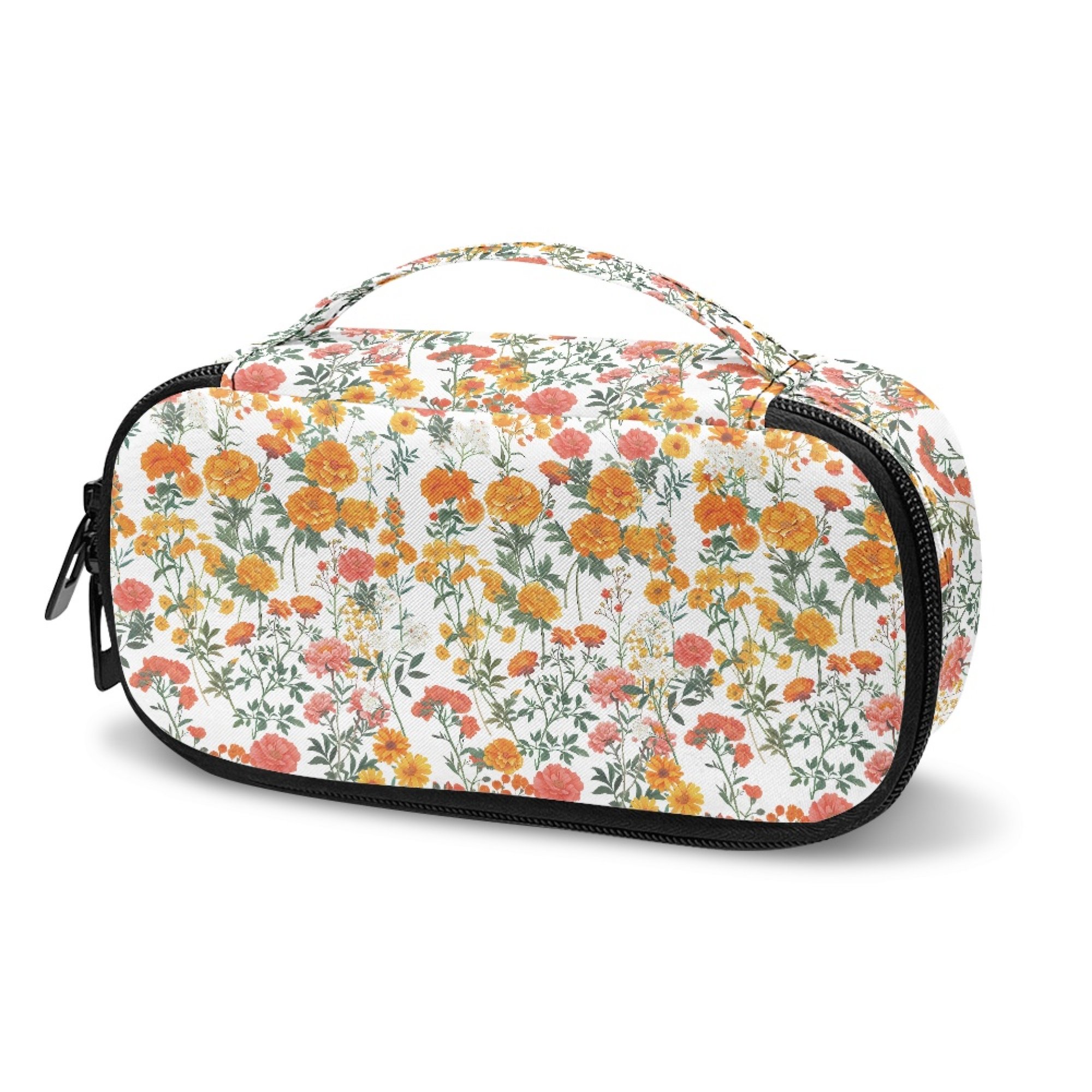 Jiueut Colorful Flower Insulin Storage Bag Diabetic Care Organizers & Travel Kits Small Insulated Bag for Medicine Storage Zipper Bags for Organizing Lightweight Insulin Pouch