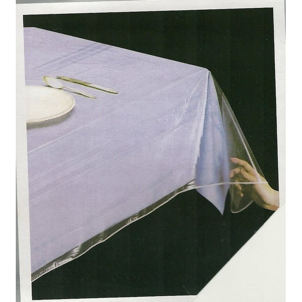 DELUXE Super Clear Heavy Duty Wide Tablecloth Protector, Oval 54" x 72