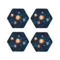 thumbnail image 1 of Easygdp Solar System And Planets or Leather Coasters Set of 4 Coaster, Non-Slip, Heat Resistant for Home, Office, Kitchen (Round,Square,Octagon,Hexagon)-Hexagon, 1 of 6