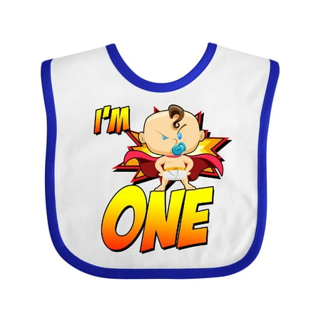 

Inktastic I m One Superhero Gift Baby Boy Bib