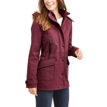 The North Face Fleece Parka - BIG CHILL Women's Yarn Dye Soft Shell Parka with Faux Fur Trim Hood