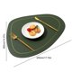 thumbnail image 3 of 2uds. Mantel individual de cuero de doble cara, tapetes limpiables resistentes al calor para cocina (verde), 3 of 3
