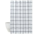 thumbnail image 3 of Truly Soft Printed Windowpane 100% Microfiber Polyester  Standard 72x72 Inch Shower Curtain in White and Charcoal Grey, All Season, Adult Size, OEKO-TEX Certified, 3 of 6