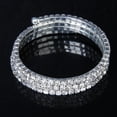 thumbnail image 5 of Moda Boda Nupcial Cristal de Imitación 3 Fis Estiramiento Brazalete Elástico Zulema Pulsera de cristal, 5 of 5