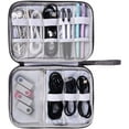 thumbnail image 2 of HSHDLDF Small Electronic Accessories Organizer, Universal Compact Travel Digital Accessories Storage Bag for Portable Charger, Cables, Earphone, Cord, SD Card, Phone (Gray), 2 of 7