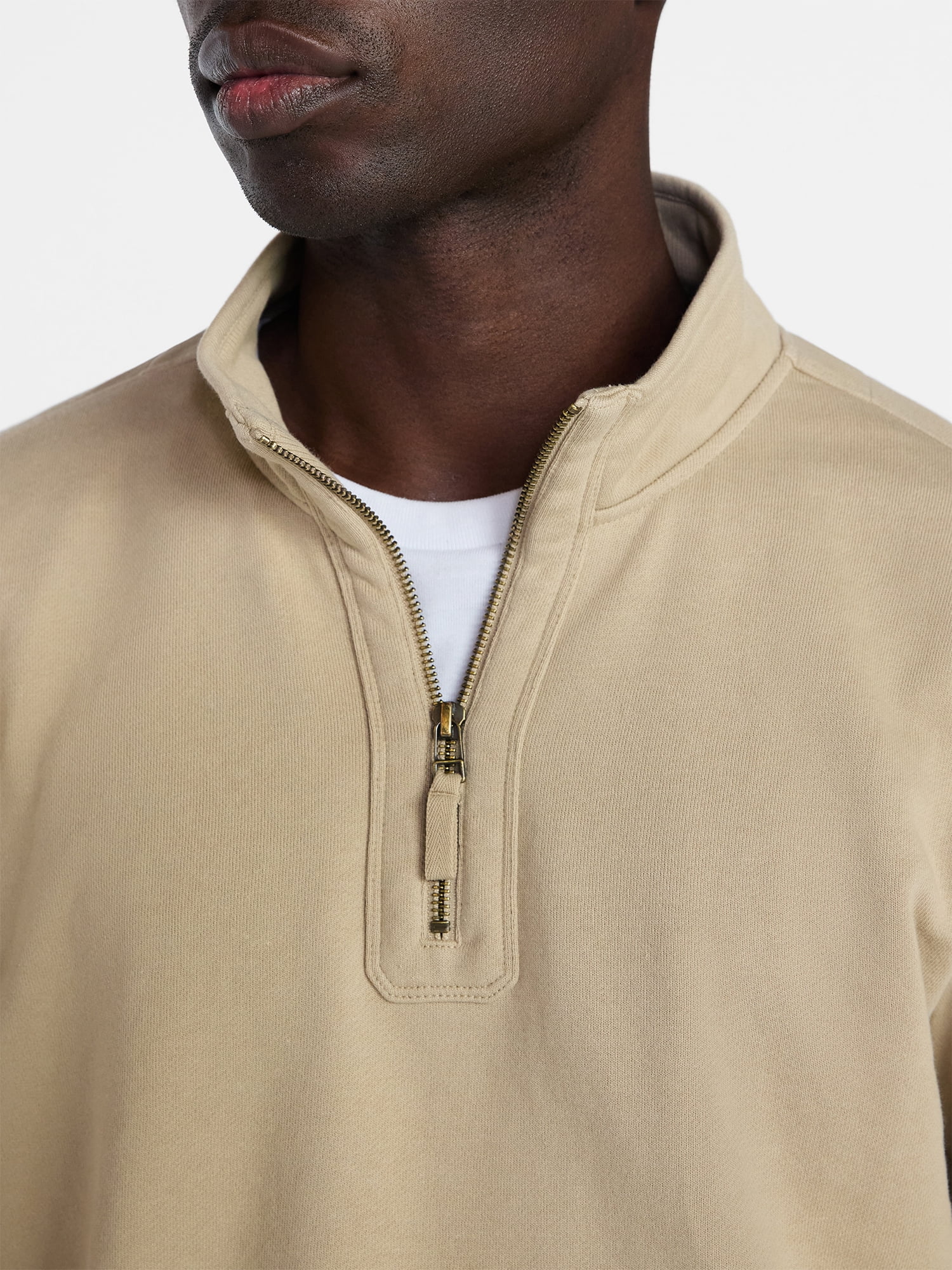 George Men's Washed Terry Quarter Zip Sweater, Sizes S-3XL