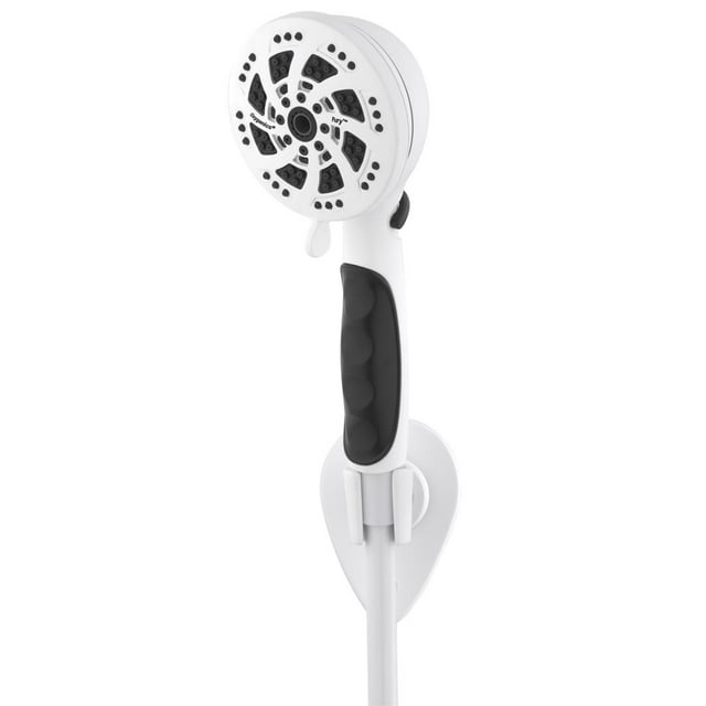 Oxygenics ETL Shower Head 92789 Fury; Hand Held With 72 Inch Hose; With 5 Function Spray Settings; 1.8 Gallon Per Minute Flow Rate; 3-3/4 Inch Diameter; 9.7 Inch Length; White