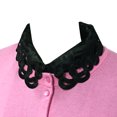 thumbnail image 6 of Wrapables® Daisy Doily Lace Collar Half Shirt, Black, 6 of 6