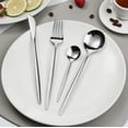 thumbnail image 2 of Juego De Cubiertos De Acero Inoxidable Con 24 Piezas, Cubiertos Para 6 Personas, Tenedor, Cuchillos Y Cucharas, Cubiertos Portatiles, Aptos Para Lavavajillas Set De Cubiertos Acero, 2 of 4