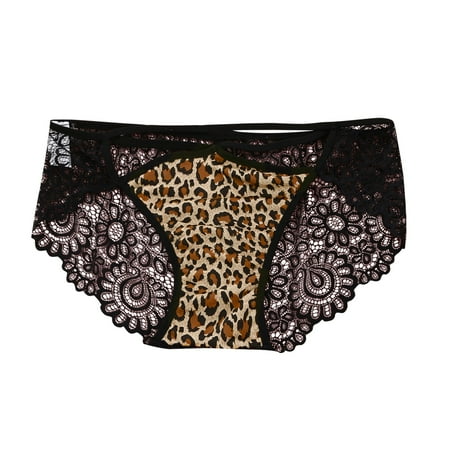 Bigersell Underwear Women Clearance Cotton Underwear Women Seamless Thong Panty Style P-889 Nylon Brief Panties Thongs Ladies Briefs Mid Waist Women s Briefs Brown L