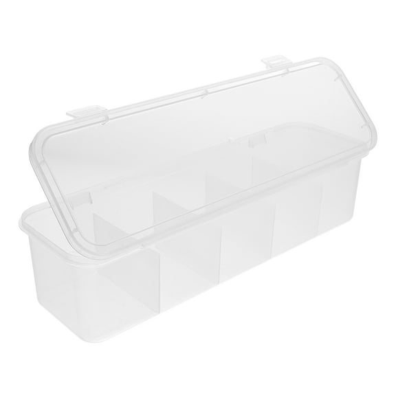 Pawsdot Compact Transparent Tea Bag Storage Container with Lid for Kitchen and Office