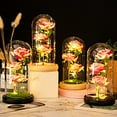 thumbnail image 6 of Mothers Day Gifts Party Artificial Flowers LED Rose Creative Valentine's Day Gift in Glass Glass Cover Simulation Rose Flower (Style 1), 6 of 7