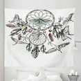 thumbnail image 1 of Saying Tapestry, Collect Your Happy Dreams Words with Dreamcatcher and Butterflies Pattern, Fabric Wall Hanging Decor for Bedroom Living Room Dorm, 5 Sizes, Multicolor, by Ambesonne, 1 of 1