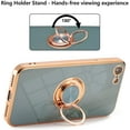 thumbnail image 5 of Electroplated Magnetic Ring Holder Case, 360 Degree with Rotation Metal Finger Ring Holder Magnet Car Holder Soft Silicone Cover for iPhone SE(5G) 2022 iPhone 7 iPhone 8 iPhone SE 2020 - Gray, 5 of 7