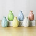 thumbnail image 7 of Clearance! Haidf Small Ceramic Bud Vases, Ripple Vases for Modern Farmhouse, Living Room, Table, Shelf, and Room, Flower Vases for Bouquet, Smooth Glazed, Ceramic Stoneware, 3Inch, Pink, 7 of 7
