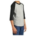 thumbnail image 5 of Yellow Rooster Youth Colorblock Raglan Jersey Heather Grey/ Black XS, 5 of 7