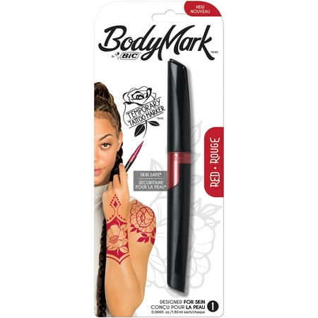 BIC BodyMark Temporary Tattoo Marker, Red,