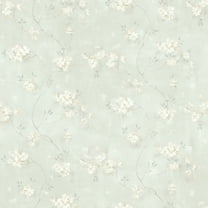 Chesapeake Braham Teal Floral Trail Prepasted Non Woven Blend Wallpaper, 20.5-in by 33-ft, 56.4 sq. ft.